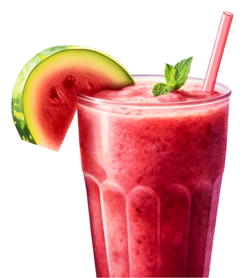 Fresh watermelon juice with watermelon and lime