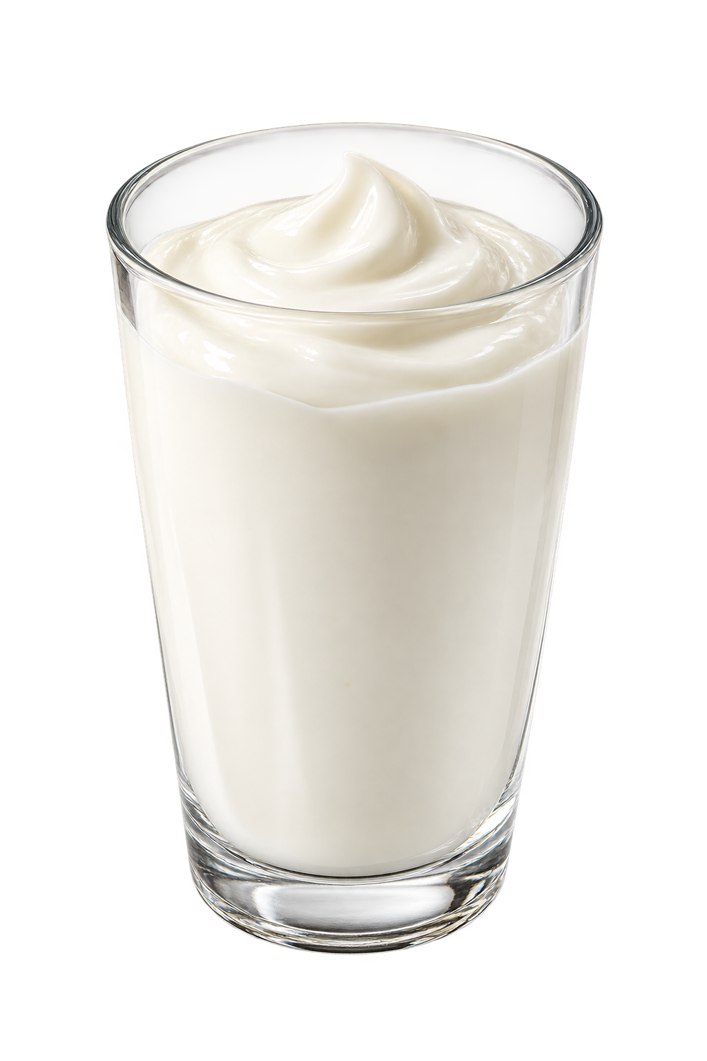 Creamy yoghurt in a clear glass